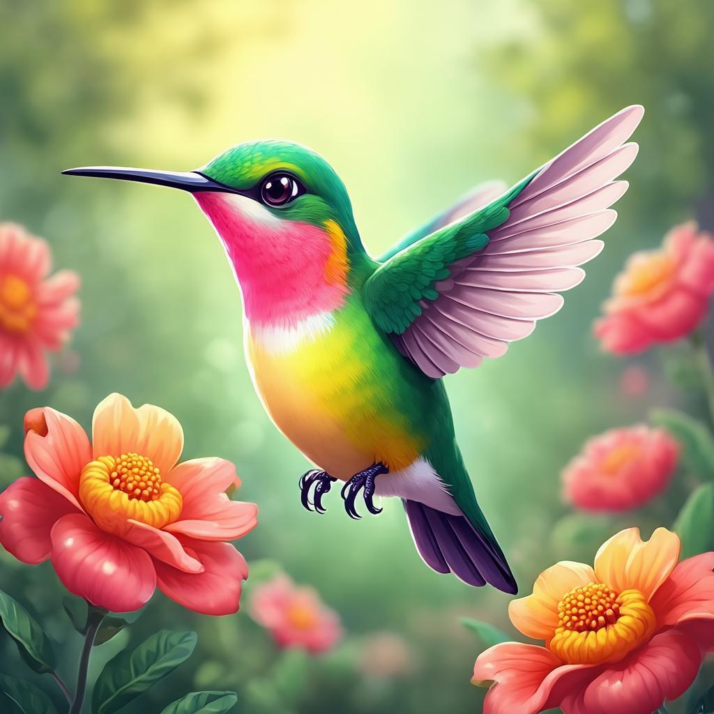 Яркий колибри